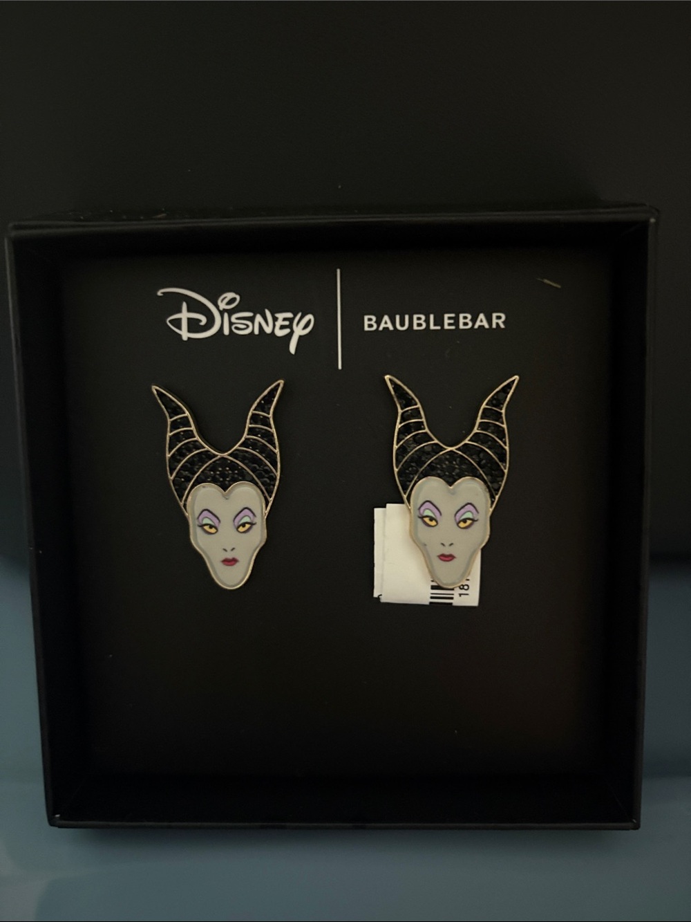 BaubleBar Disney Maleficent Stud Earrings in Black, Purple, White